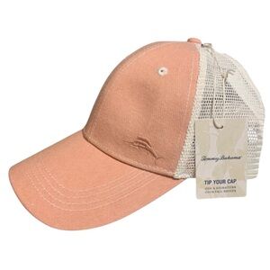 Tommy Bahama Peach and Cream “Tip Your Cap” Adjustable Trucker Hat NWT